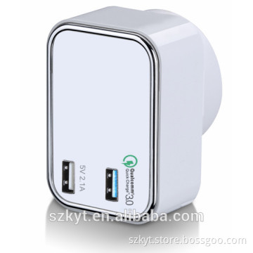 2 Ports Mobile Charger Qualcomm 3.0 Quick Charger